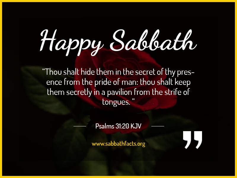 Happy sabbath image with red rose