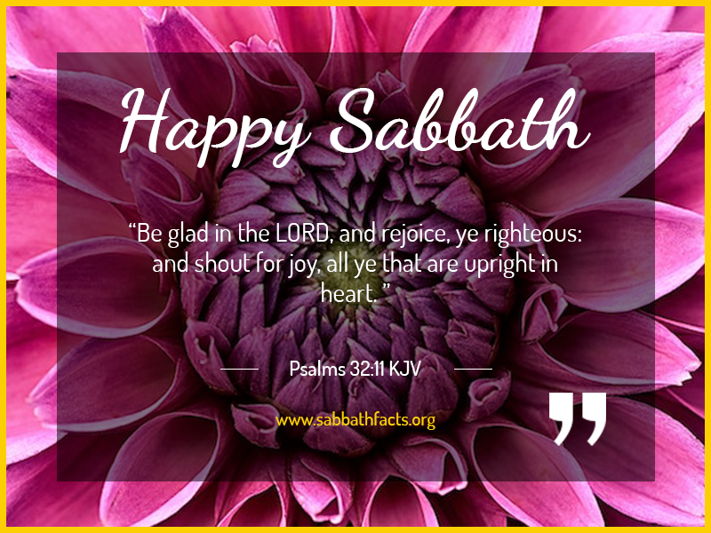 Happy sabbath image with pink flower